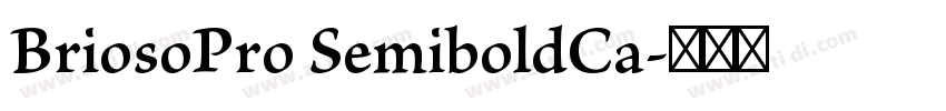 BriosoPro SemiboldCa字体转换